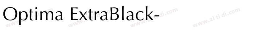 Optima ExtraBlack字体转换